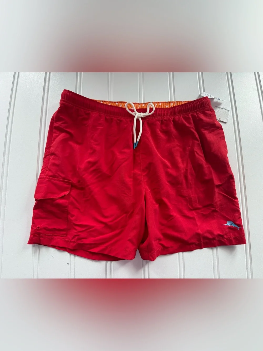 Tommy Bahama Naples Swim Trunks Mens Large Red Board Shorts Mesh Lined NEW